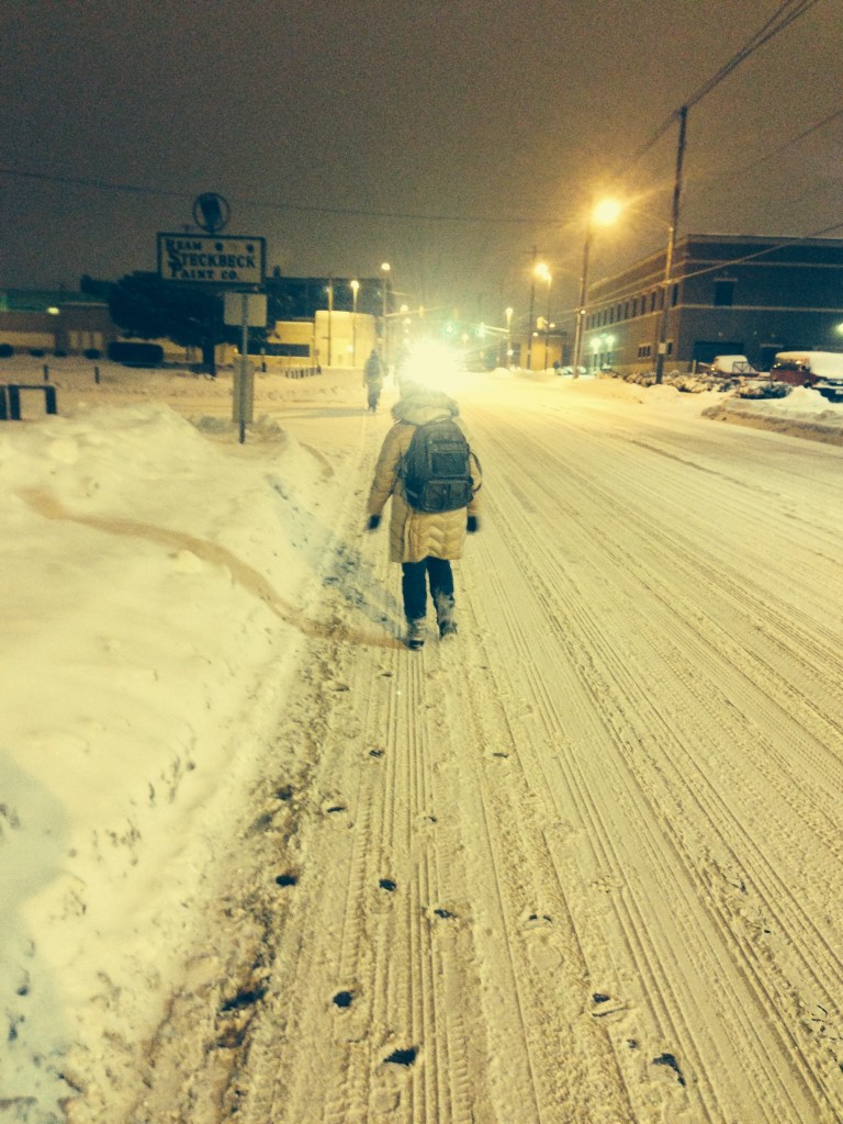 A cold night's walk to help the homeless